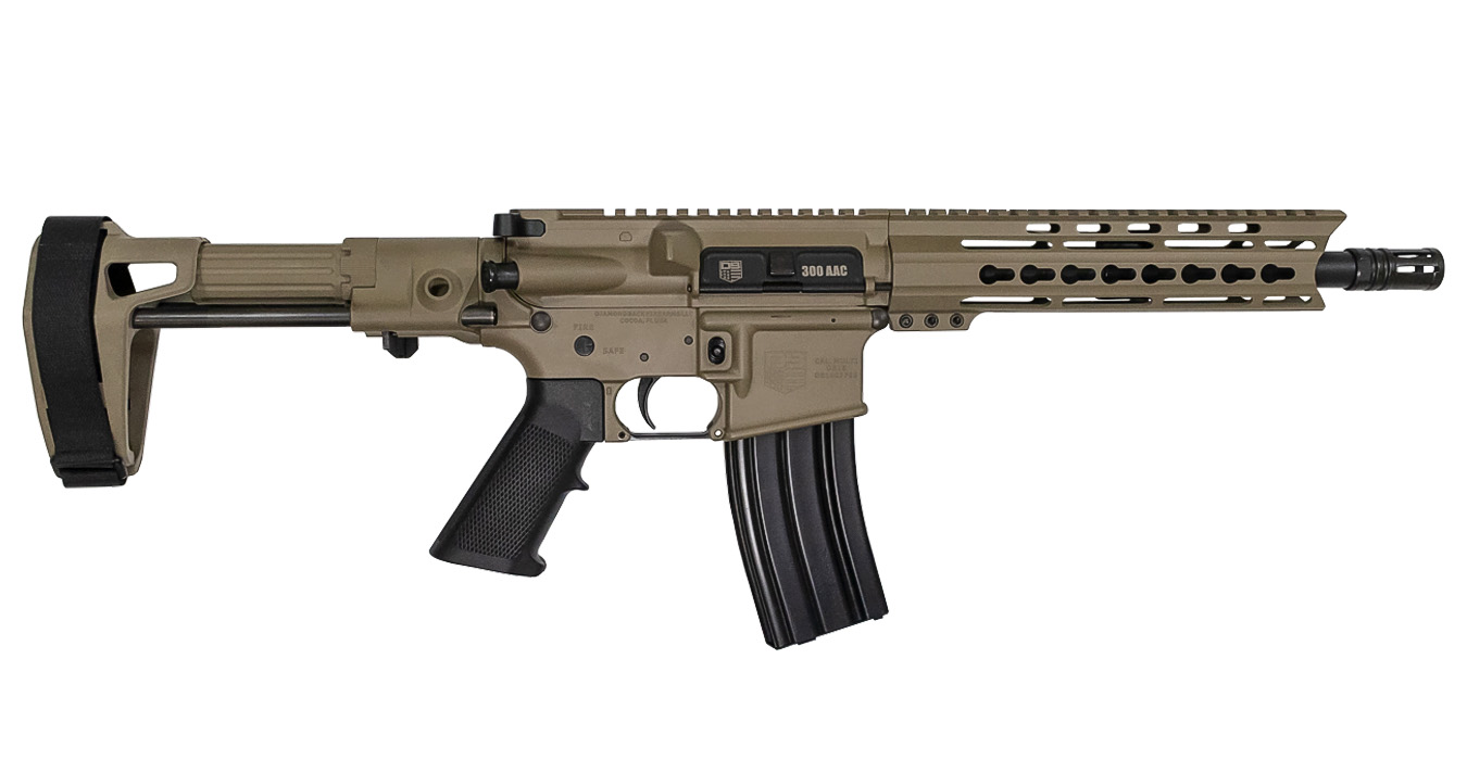 Diamondback DB15 300 Blackout Flat Dark Earth Pistol with Maxim CQB Stabilizing Brace – Florida AR-15 Rifle