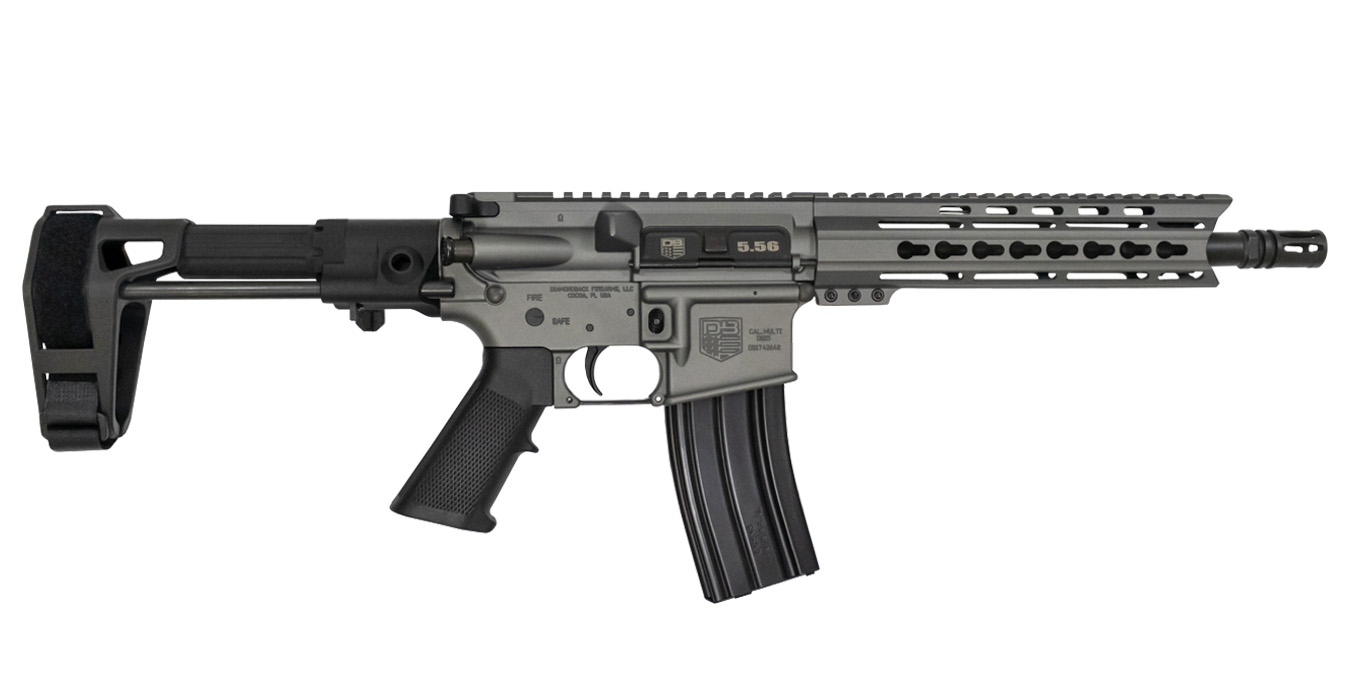 Diamondback DB15 5.56mm Tactical Grey Pistol with Maxim CQB Stabilizing Brace – Florida AR-15 Rifle