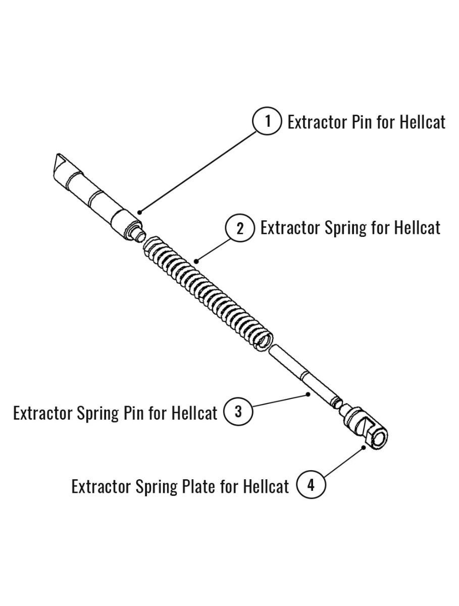 Extractor Components Kit for Hellcat and Hellcat Pro Pistols Extractor Components Kit for Hellcat and Hellcat Pro Pistols - Extractors - Sunshine Gun Shop