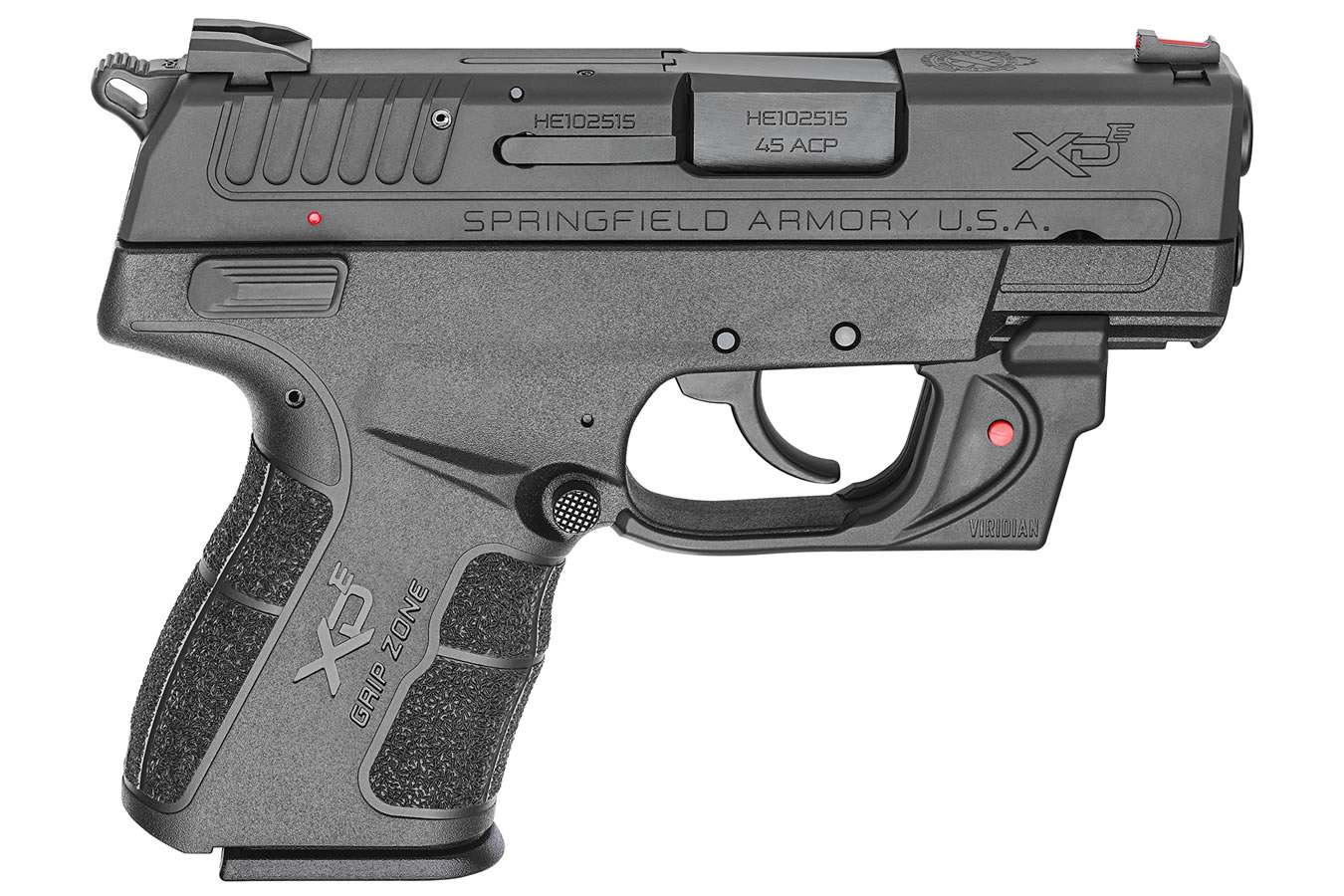 Springfield XD-E 45 ACP DA/SA Concealed Carry Pistol with Viridian Red Laser Springfield XD-E 45 ACP DA/SA Concealed Carry Pistol with Viridian Red Laser - Pistols - Sunshine Gun Shop