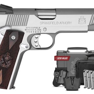 Springfield 1911 Loaded .45 ACP Stainless Steel with Instant Gear Up Package - Firearms | Sunshine Gun Shop