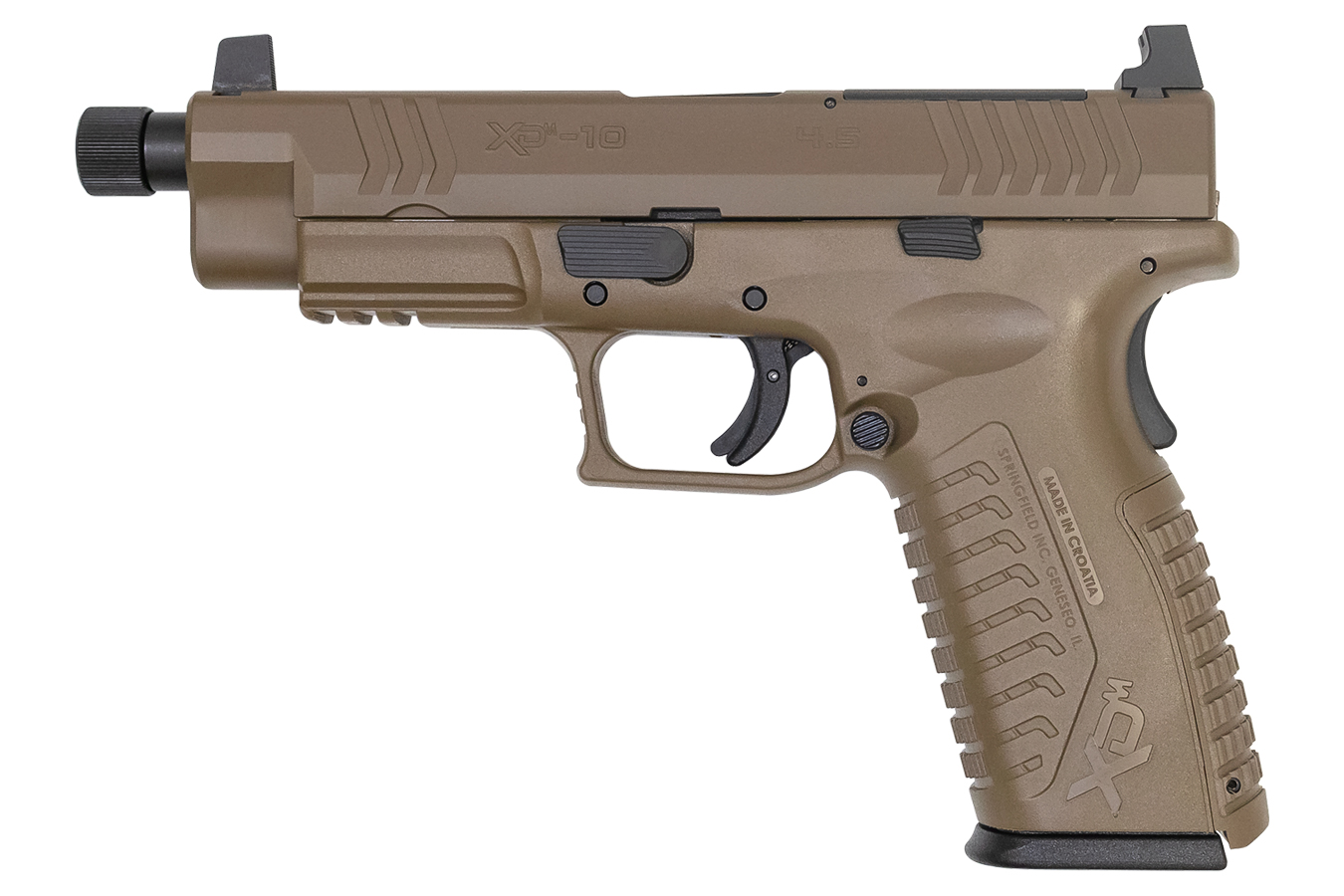 Springfield XDM OSP 10mm Full-Size Optics-Ready Flat Dark Earth Pistol with Threaded Barrel Springfield XDM OSP 10mm Full-Size Optics-Ready Flat Dark Earth Pistol with Threaded Barrel - Pistols - Sunshine Gun Shop