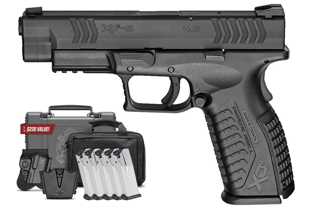 Springfield XDM 9mm 4.5 Full-Size Instant Gear Up Package with 5 Mags, Range Bag, Holster, M Springfield XDM 9mm 4.5 Full-Size Instant Gear Up Package with 5 Mags, Range Bag, Holster, M - Firearms - Sunshine Gun Shop