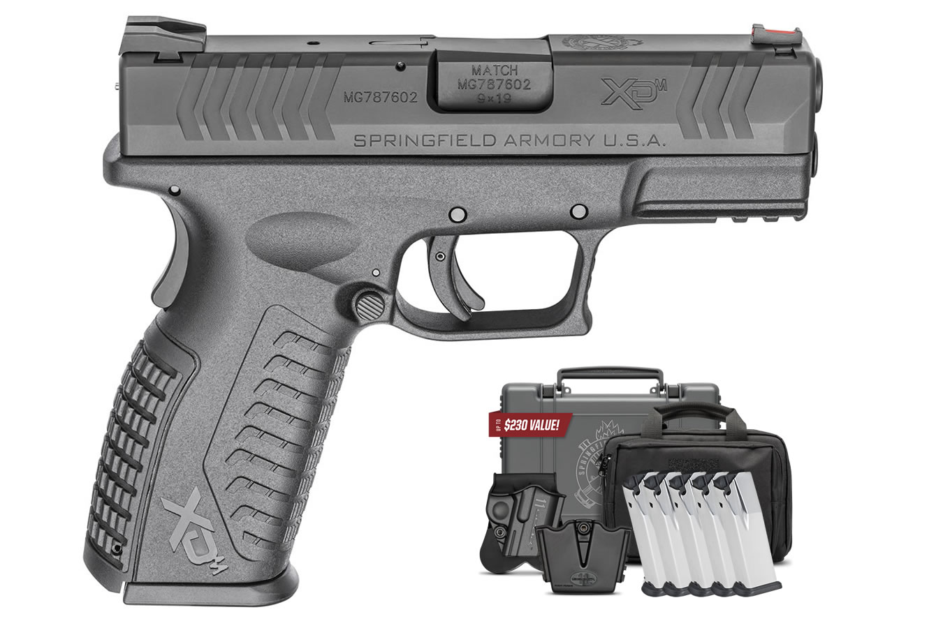 Springfield XDM 9mm 3.8 Full-Size Black Instant Gear Up Package with 5 Mags, Range Bag, Holster and Mag Pouch Springfield XDM 9mm 3.8 Full-Size Black Instant Gear Up Package with 5 Mags, Range Bag, Holster and Mag Pouch - Firearms - Sunshine Gun Shop