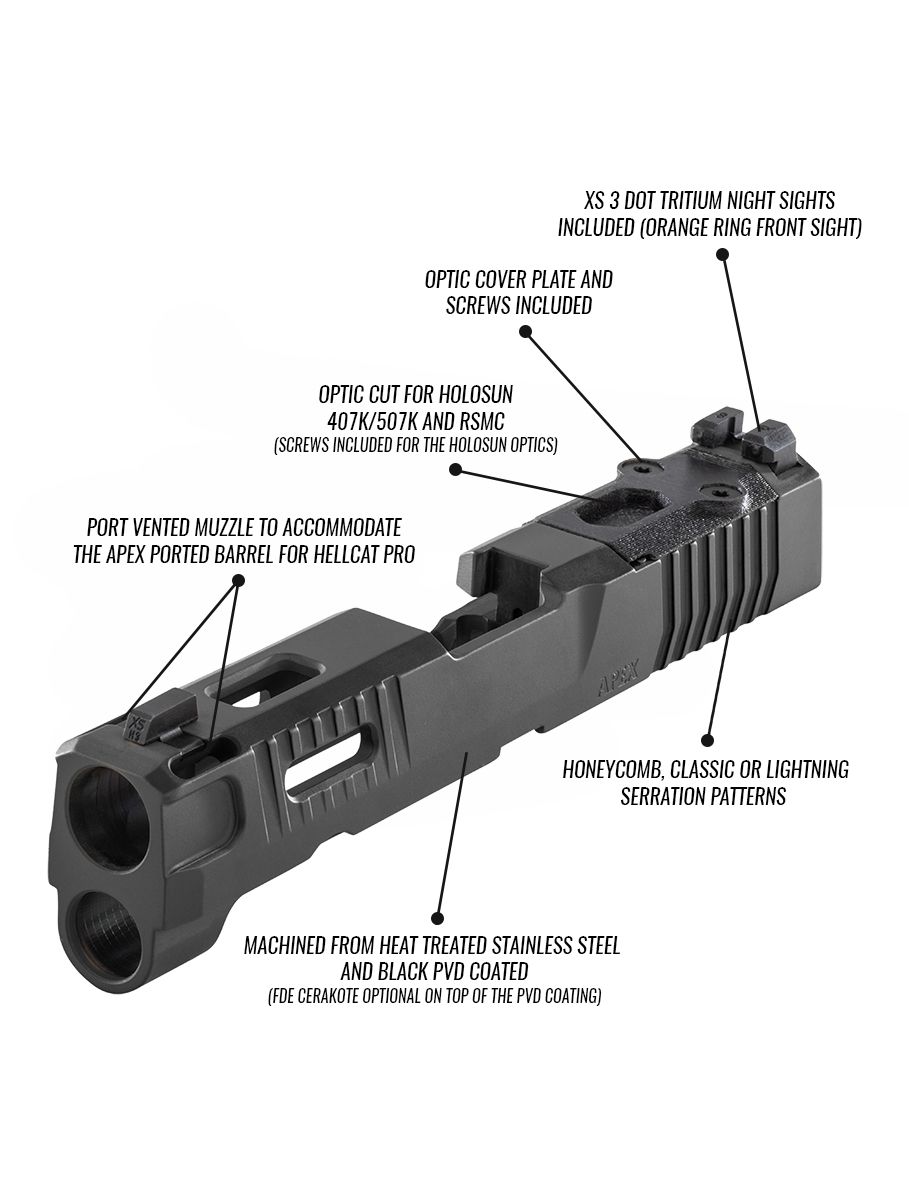 Apex Slide for Hellcat and Hellcat Pro Apex Slide for Hellcat and Hellcat Pro - Slides - Sunshine Gun Shop